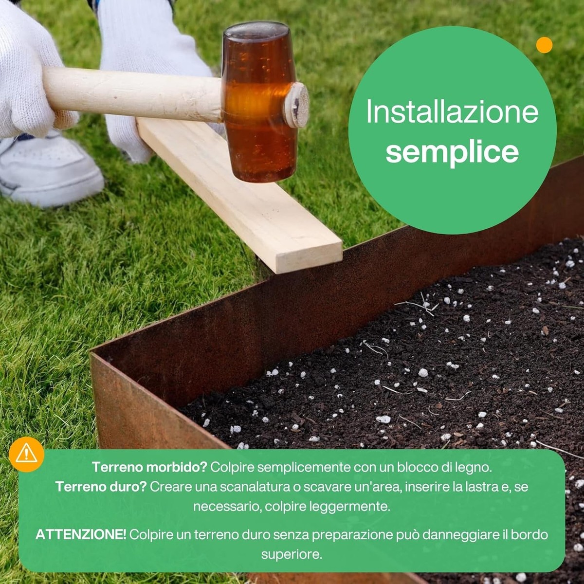Bordo Per Prato In Metallo Zincato Ondulato - Altezza 15 Cm, Lunghezza 5 M, Flessibile Per Aiuole E Giardino - Protezione Antiruggine (Argento)