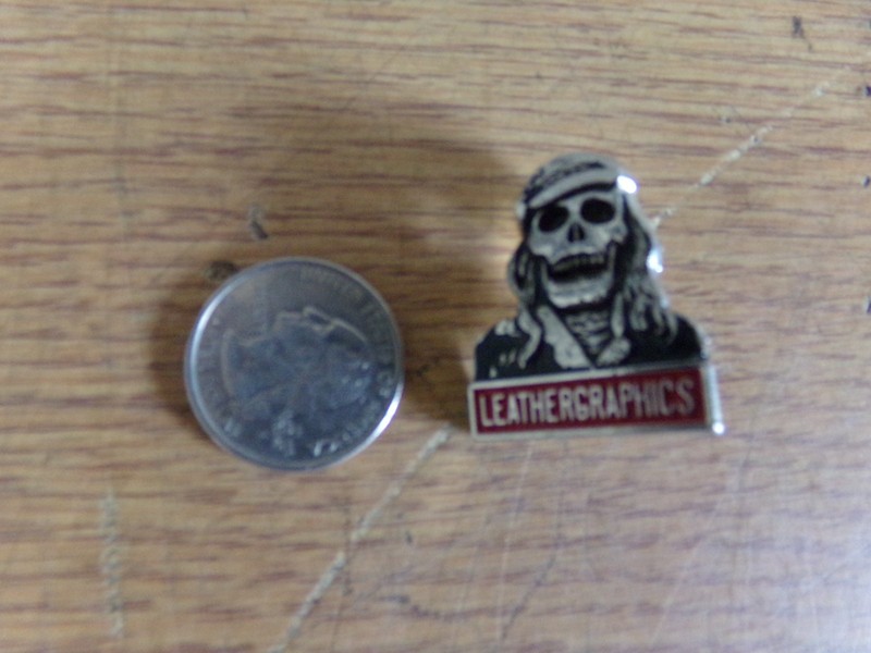 VINTAGE LEATHERGRAPHICS PINBACK BUTTON