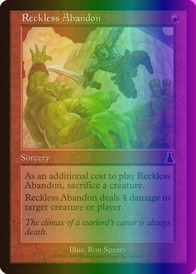 MTG Magic the Gathering Reckless Abandon (94/143) Urza's Destiny LP FOIL