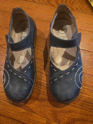 El Naturalista Yggdrasil 095 Navy Blue Leather Mary Jane Clogs 40 US 9 EUC