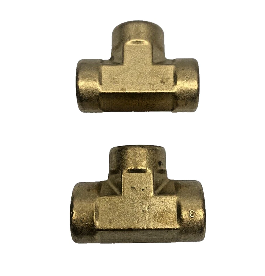 Lot Of 2, Parker 1203P-8 Female Pipe Fitting- Brass, 1/2" Forged Tee - Image 2 of 4