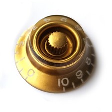 Left Handed Top Hat Speed Control Knobs – Volume Tone Gibson Les Paul – Gold