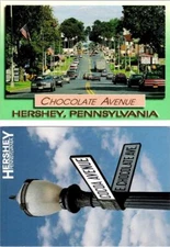 2~4X6 Postcards Hershey, PA Pennsylvania CHOCALATE AVENUE STREET SCENE & SIGNS