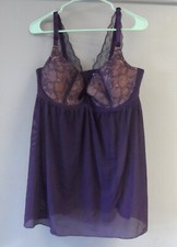 Adore Me Women's Lingerie Lace Mesh Babydoll LP1826 Purple Size 40B