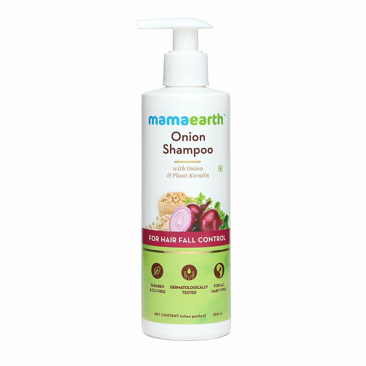 Shampooing Mamaearth Onion Pour Chute Et Croissance Cheveux - 250 Ml, Ingrédients Naturels, Neuf Sous Emballage