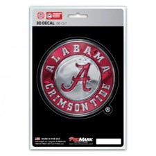 alabama crimson ncaa college die cut 3d logo chrome auto car emblem usa made