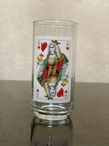 6 Vintage Playing Card Glass Highball Tumblers Retro Bar Ware Game Night Poker - Picture 7 of 12
