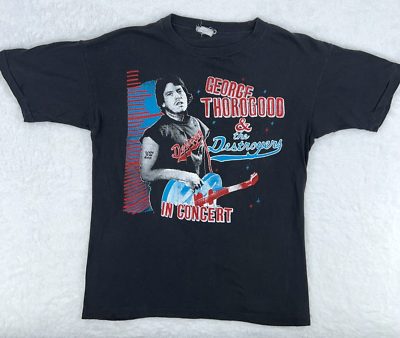 vintage 80s GEORGE THOROGOOD & THE DESTROYERS CONCERT T-Shirt