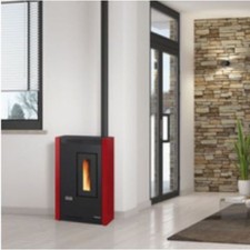 STUFA A PELLET SLIM LA NORDICA EXTRAFLAME LUISELLA BORDEAUX 4,8 KW 505396