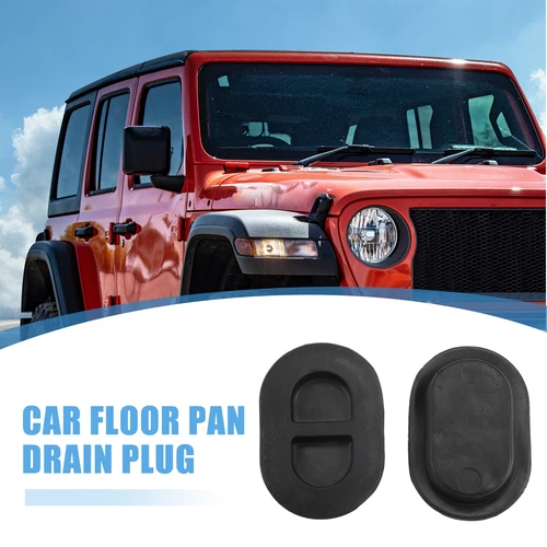 Floor Pan Drain Plugs for Jeep Wrangler JK JL 2014-2023 Rubber Oval Plugs 4 Pcs - Picture 2 of 6