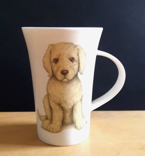 LABRADOR PUPPY RATHER CHARMING TALL MUG FINE BONE CHINA - Picture 1 of 4