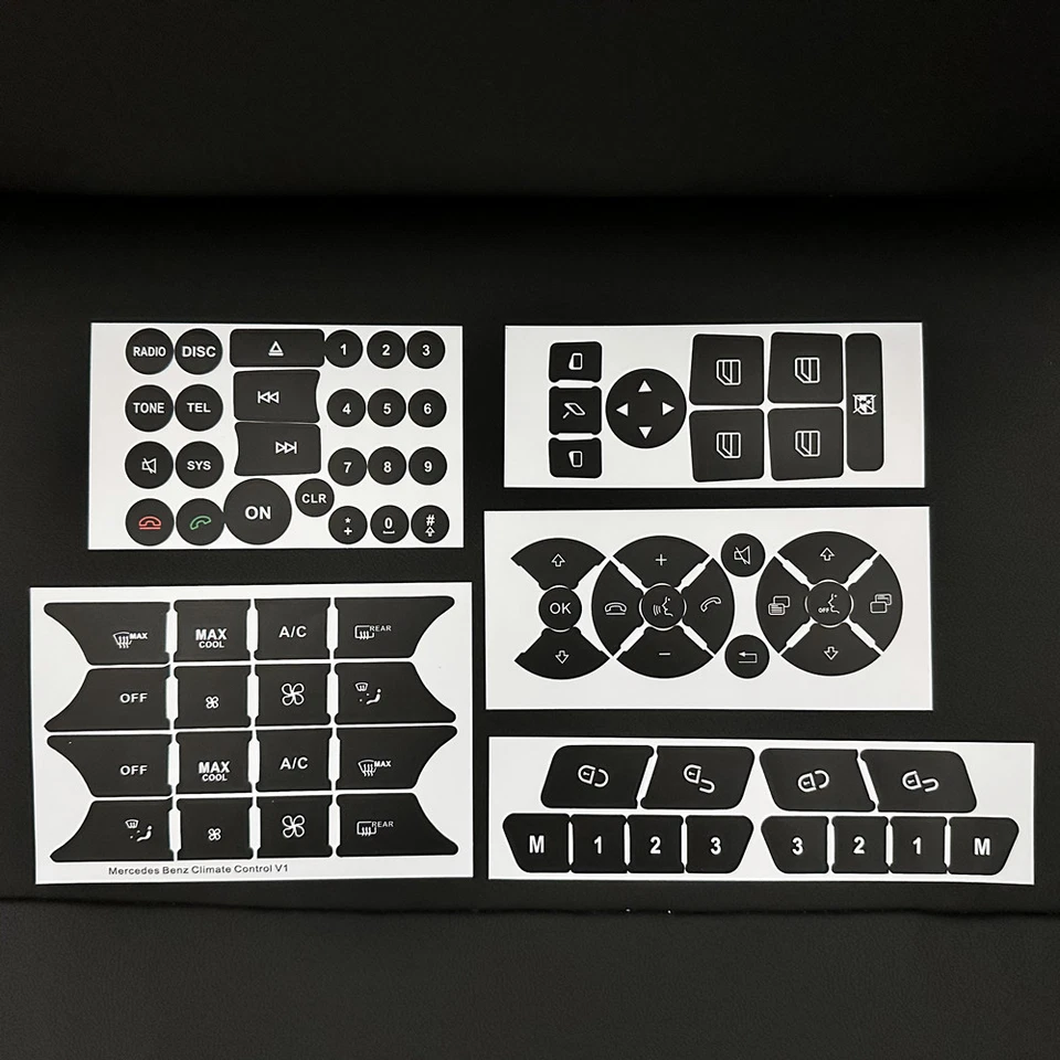 Kit de reparación de botón Pegatina de interruptor de ventana para Mercedes-Benz C200 C250 C300 CLA200 Foto 4 de 4
