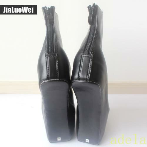 Womens Ballet Boots 20cm High Wedge Heel Hoof Sole Heelless Ccubwar Party Shoes - Picture 8 of 17