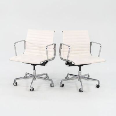 2022 Herman Miller Eames Aluminum Management Desk Chair Bristol Leather 16 avail