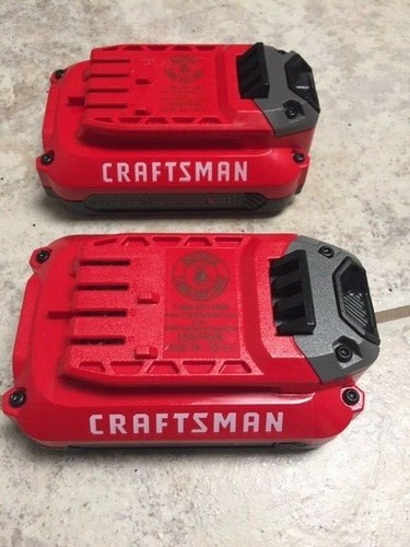 2x Craftsman V20 CMCB201 20 Volt 1.3Ahr 