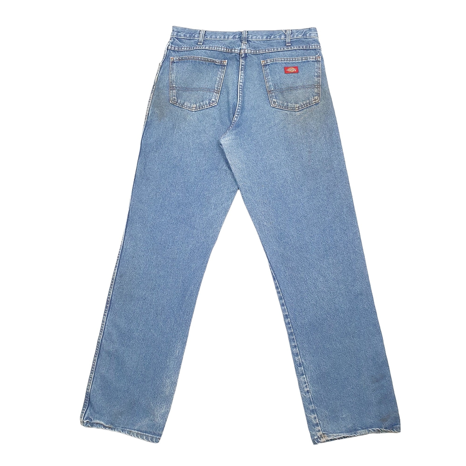 Mens DICKIES Regular Regular Fit Blue Denim Jeans Trousers W35 L34 image 3