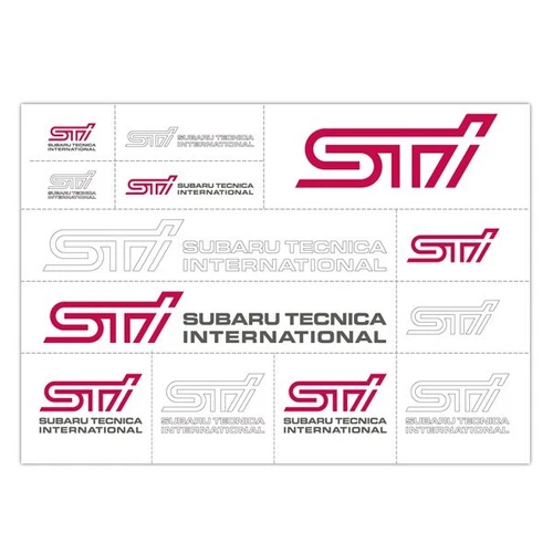 Genuine OEM SUBARU STI Decals Stickers STSG14100200 11 Kinds 13 pcs A6 Size WRX