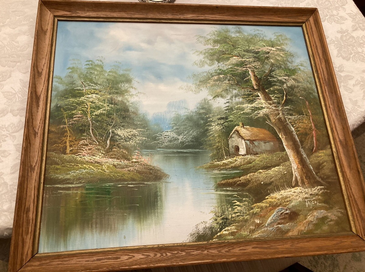 油彩画 秋　　 oil canvas 120cm x 70cm Original Oil Painting on Canvas Landscape Taylor 24