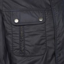 Men's Wax Coated Jacket Water-Resistant Dark NavY rrp £129.99 M-2XL