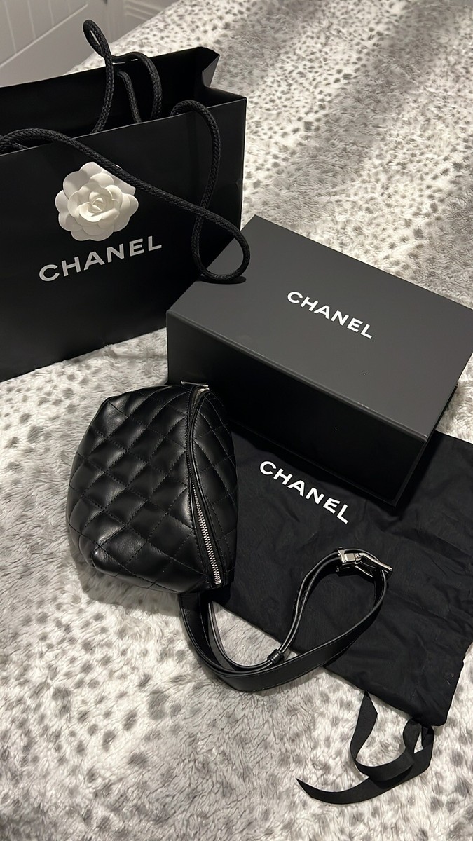 CHANEL UNIFORM BUMBAG BELT BAG QUILTED CLASSIC LEATHER WAIST BAG