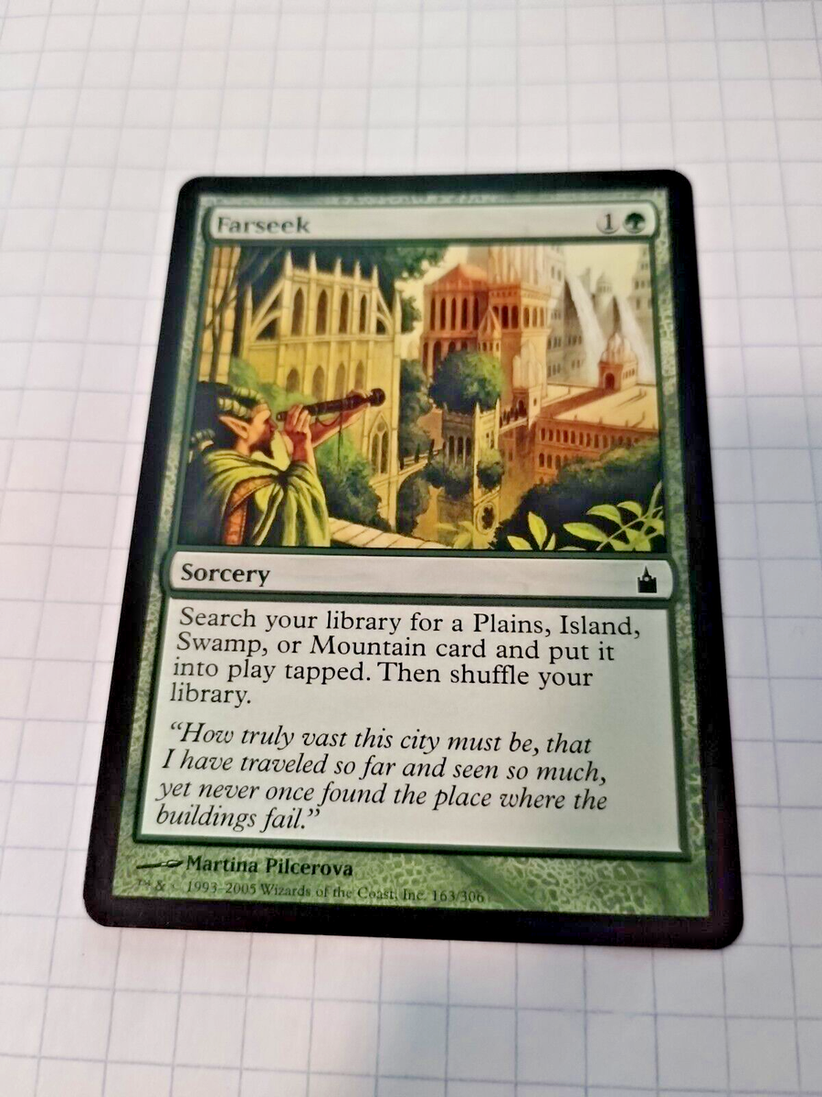 mtg cards like farseek Magic Ravnica: City of Guilds Regular Common - Some Edge Wear - See Pics Search your library for a Plains Similar cards to Natural Connection