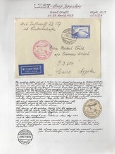 SAVOYSTAMPS- LZ 127 - 1929 -Orient Trip - Cover to Egypt