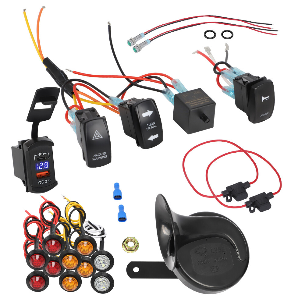 Universal UTV Turn Signal Legal LED Switch Kit F/ Polaris Ranger, General, RZR E - Foto 8