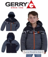 Gerry Boy Kids' Reversible Hooded Jacket quilted insulated / plush Gray VARIETY