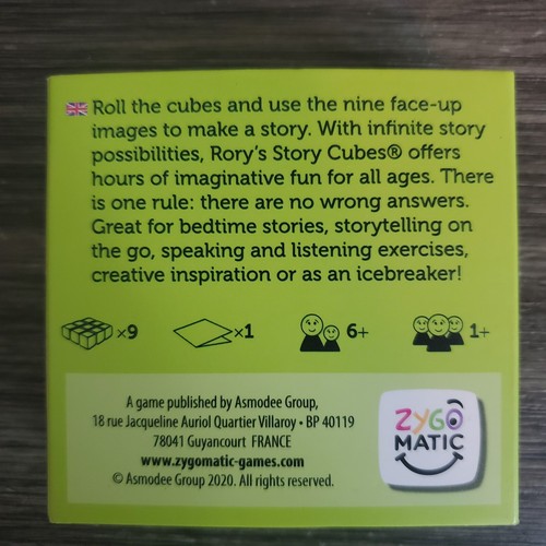 Rory's Story Cubes Voyages Juego de dados Asmodee ASM RSC03 Cuentacuentos Cuento de hadas - Imagen 3 de 4