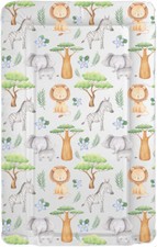 Baby Changing Mat Travel, Table or Wedge Mat - Waterproof - Animal Safari Pastel