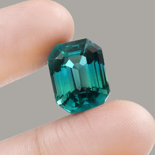Piedra preciosa de corte radiante suelta zafiro bicolor impecable natural 19,30 quilates - Imagen 3 de 4