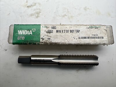  WIDIA GTD 14863 Straight Flute Bottoming Tap, M16x2, HSS D7, Used,Freeship 