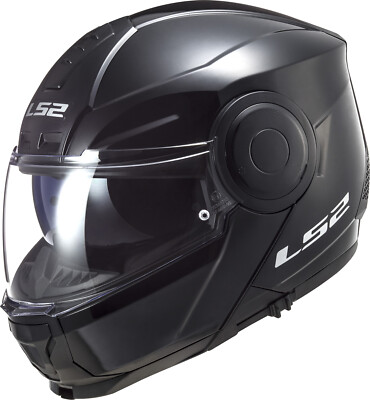 LS2 Horizon Flip-Up Modular Helmet Solid Gloss Black XS XSmall *WAS $179.98*