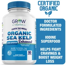 Thyroid Support Plus Supplement | Sea Kelp | Iodine,  | 90 Capsules