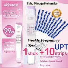 ACCUFAST 1 Pregnancy Weeks  Test Kit Pen + 10Pcs Early Pregnancy Strips Test