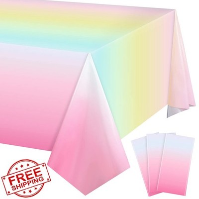 Riakrum Tablecloths Pastel Rainbow 6 Pack