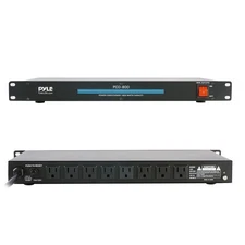 Pyle Pro Sound 19in Rack Mount 1800W Power Conditioner 110V AC 8 Outlets PCO800