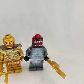 LEGO Gold Poseidon Temple Statue Atlantis Minifigure 7985 + Shark Soldier 