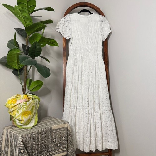 Anthropologie Maeve MEDIUM White Eyelet The Somerset Maxikleid - Bild 4 von 10