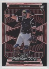 2020 Panini Chronicles Obsidian Electric Etch Red 10/25 Zack Collins #18 0c6