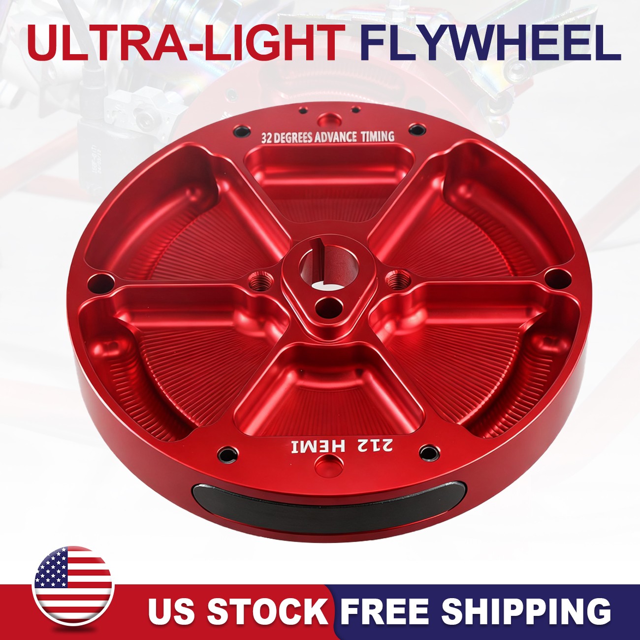 Ultra-Light Flywheel for Predator 212cc Hemi Engine Mini bike 32 ...