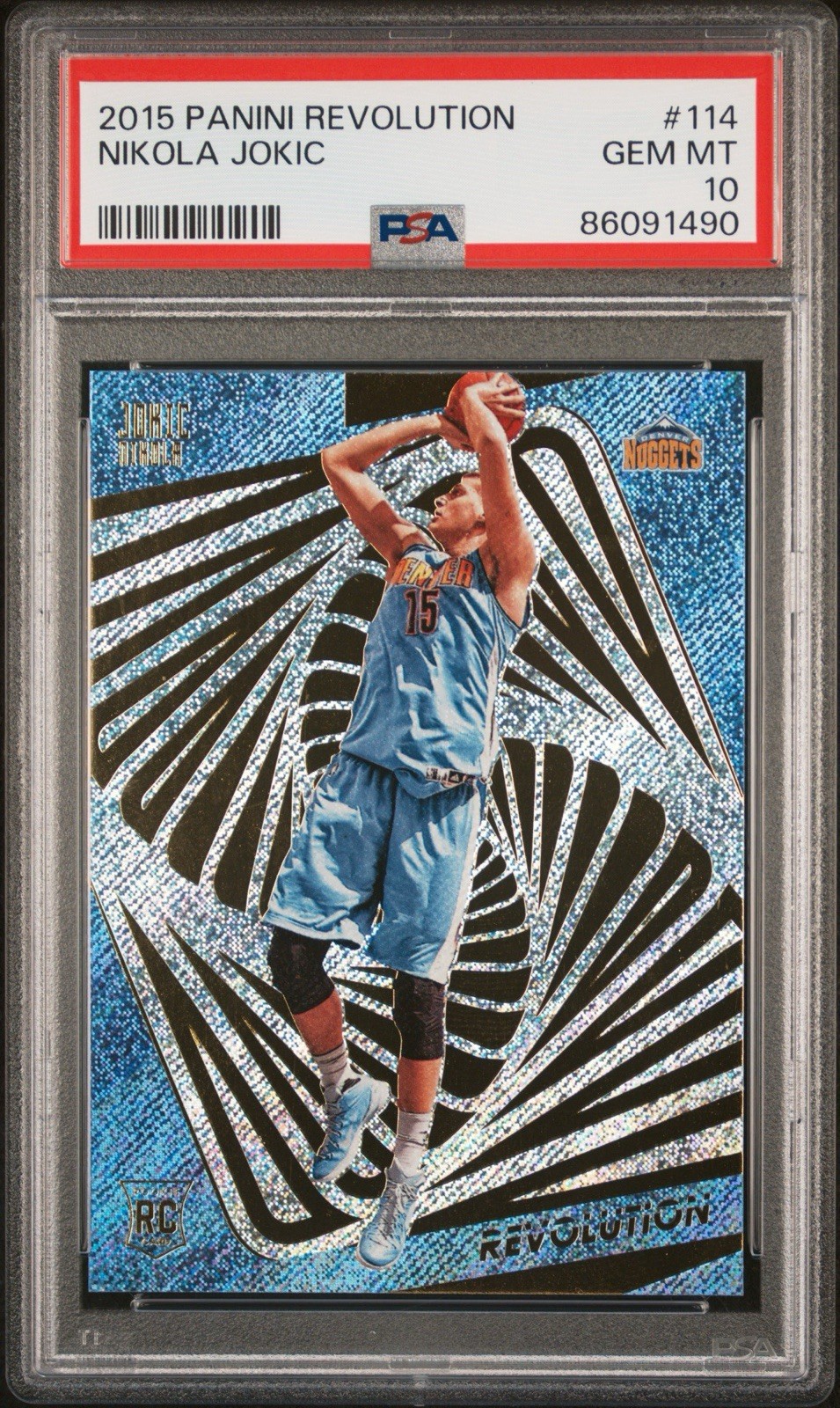 2015-16 Panini Revolution #114 Nikola Jokic Denver Nuggets RC PSA 10 POP 20