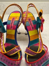 Betseyville Betsey Johnson Multicolor Bow Clear Heel Sandals Women s Size SIZE