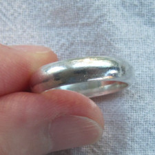 Vintage Sterling Silver 5mm Wide Stack Eternity Band Ring Size 8.75