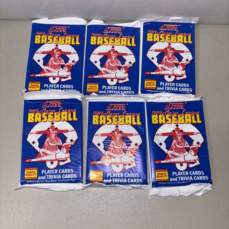 1989 Score 6 Factory Sealed Packs Unopened MLB Baseball Cards Bo Jackson RC HOF