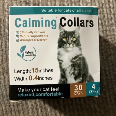 4 Cat Calming Collars   Stress Anxiety Relief - Recommended For All Size Cats