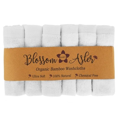 3 Packs of  6 Organic Bamboo Baby Washcloths