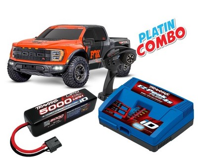 Traxxas Ford Raptor-R 4x4 4s VXL Ultimate Edition FOX 2 Platin Combo TRX10117...