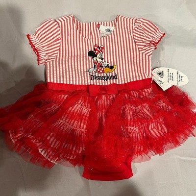 Size 6M Disneyland Minnie Mouse Red Tutu Ruffle Dress Baby 6 months NEW NWT