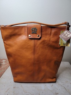 NWT Pratesi Firenze Italy Large Italian Leather Handbag with Dust Bag